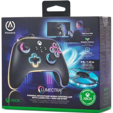 Controlador Cabo Power A Advantage Lumectra + Tira LED RGB (XBONE)