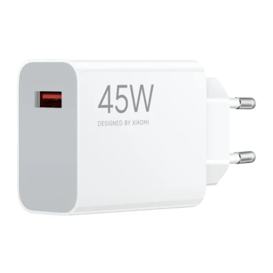 Carregador Xiaomi 45W Turbo Branco - Adaptador de Carregamento Rápido Power
