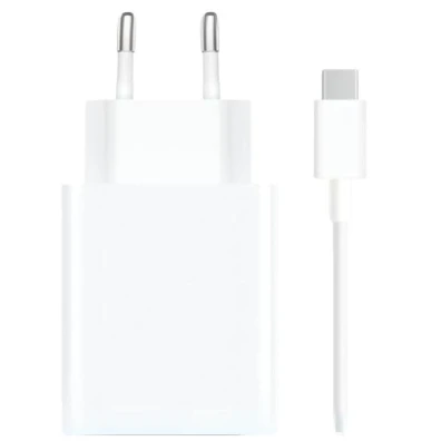 Carregador rápido Xiaomi 67W HyperCharge Combo USB Branco - Cabo USB-A USB-C