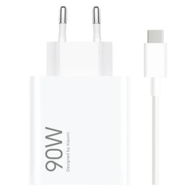 Carregador Xiaomi 90W HyperCharge Combo USB Tipo-A + Cabo USB-C de 1m - Carregamento Rápido