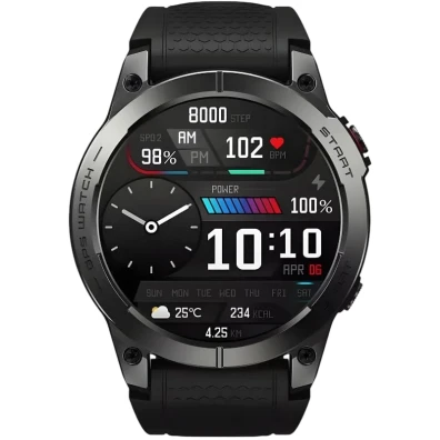 Relógio Inteligente Zeblaze Stratos 3 Pro Preto com Tela AMOLED HD