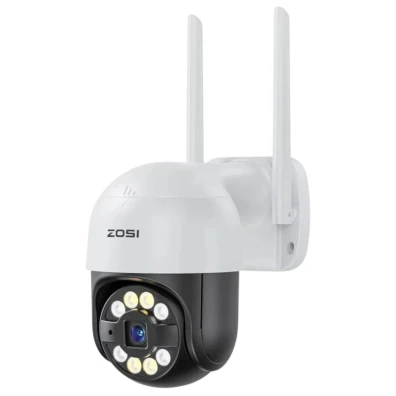 ZOSI C289 Câmera de Vigilância 3MPx FullHD WiFi IP66 IA - Cor Branco + Cartão microSD 32GB