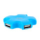 Hub 4 Portos USB 2.0 Azul
