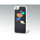 Carcaça protetora Corações para iPhone 5 Negra