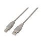 Cabo Impresora USB (A) M 2,0 a USB (B) M Aisens 1M Gris