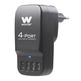 Pluge 4 portos USB Woxter Preto