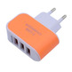 Colorful Charger with 3 USB Ports LED Light - Laranja