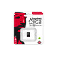 Kingston 128gb tela microsdxc selecionar 80r cl10 uhs-i single