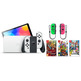 Nintendo Switch OLED (Blanca) + 3 Juegos + Joy Con (Verde / Rosa)