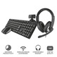 Pack 4 en 1 Trust QOBY Home Office Set (Webcam + Teclado + Ratón + Auriculares)