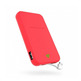 Powerbank Energy System 5000 mAh con cabo roubo Rojo