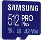 Tarjeta de Memoria Samsung Pro Plus 2021 512GB MicroSD XC Clase 10