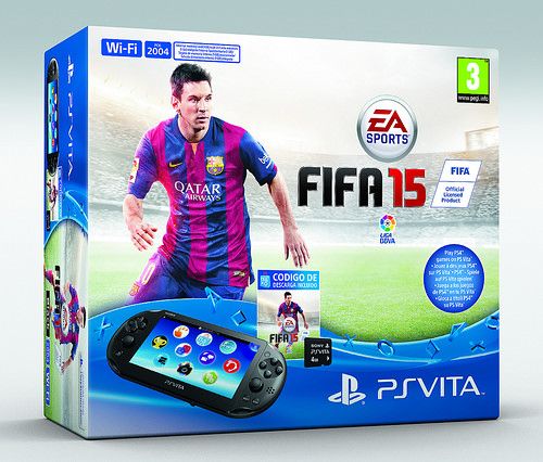 PSVita 2000 (Wifi) + Fifa 15 + Memory 4 GB - DiscoAzul.pt