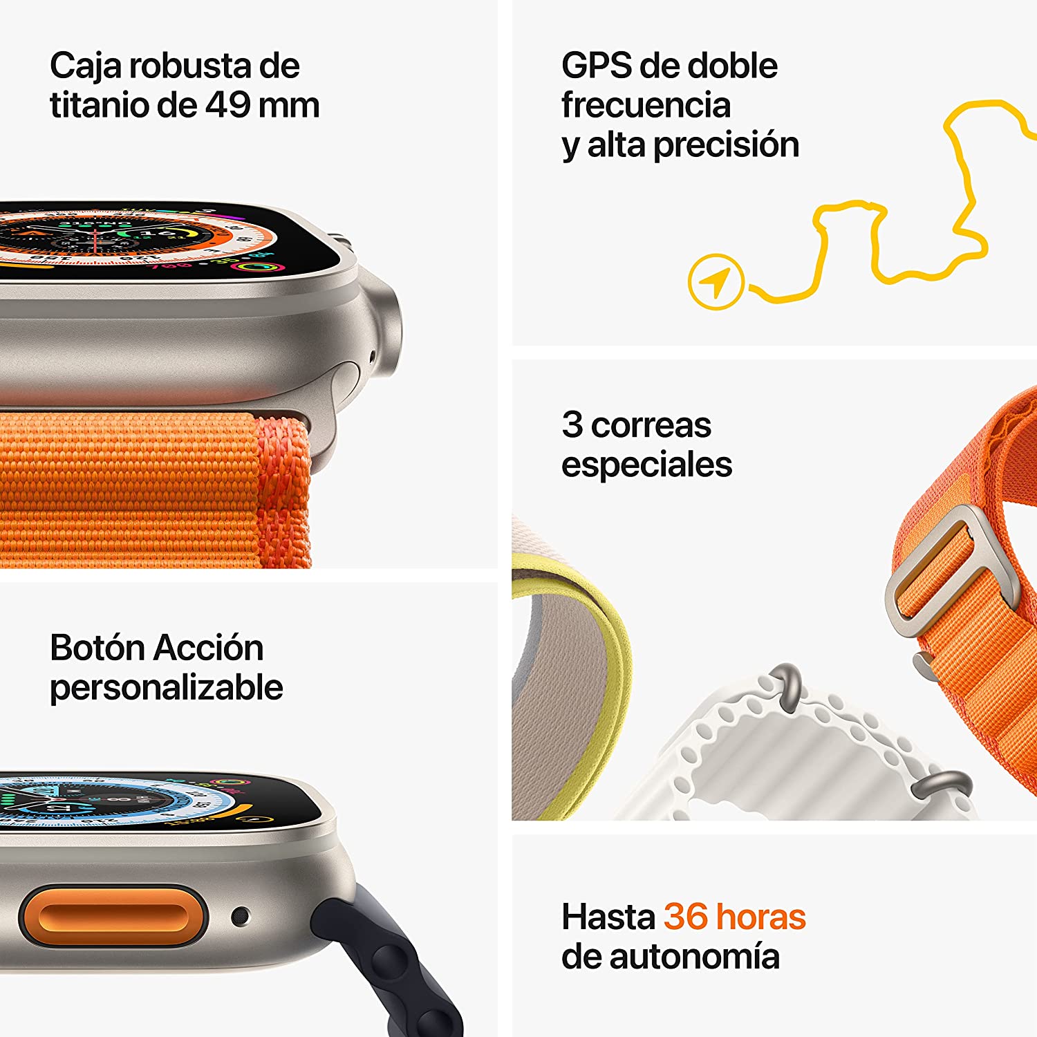 Apple Watch Ultra GPS/cell 49mm Titanium Orange S