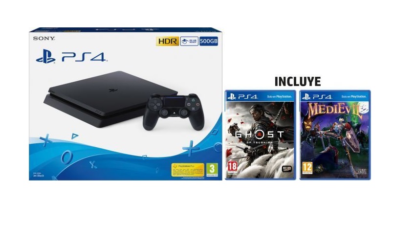 Console PS4 Slim 500GB Hits Bundle 4 Jogos