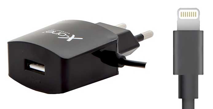 Adaptador de Corriente Lightning USB 2.1 X-One - Negro