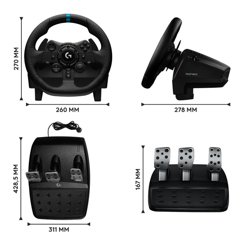 NOVO VOLANTE LOGITECH G923 TRUEFORCE SIM RACING WHEEL 