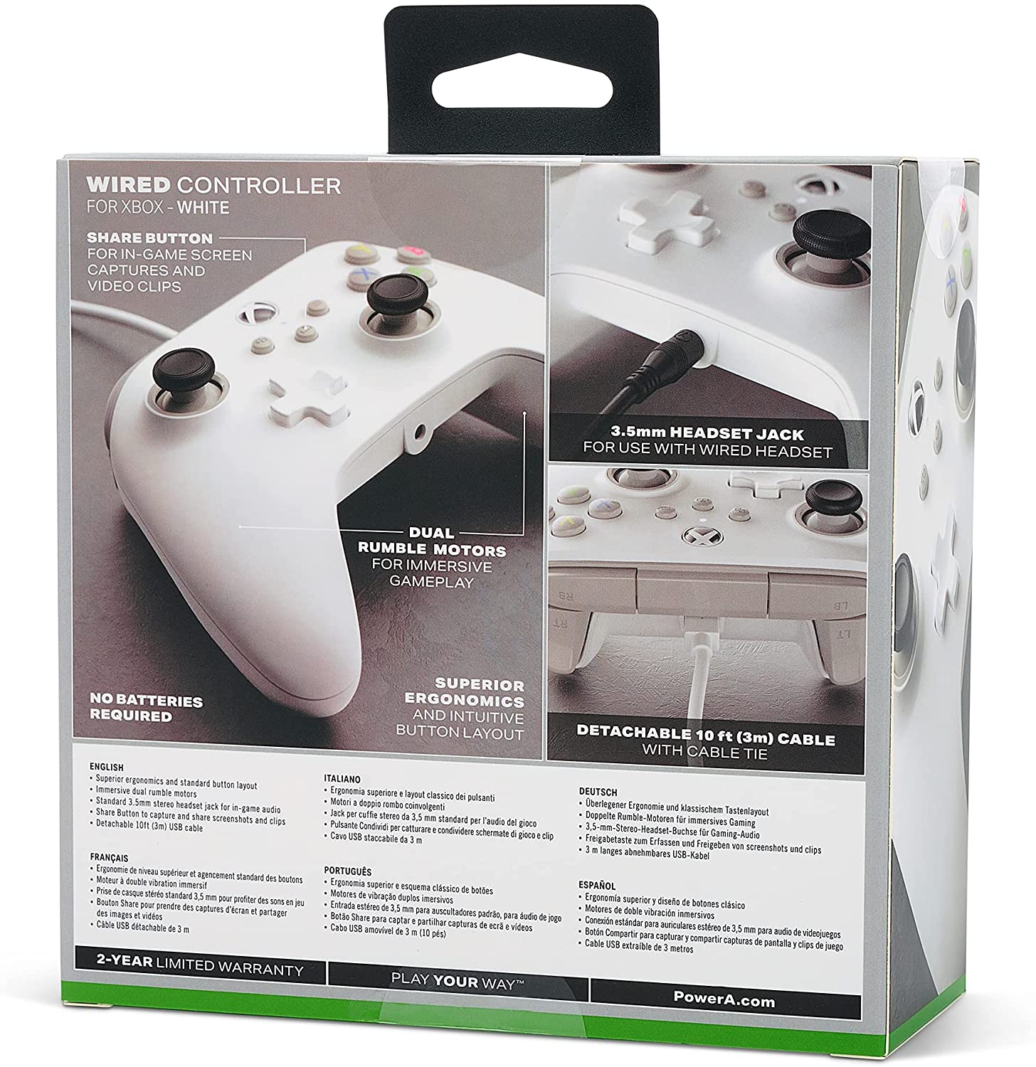 Controle do Console de Vibração Dupla Sem Fio, Gamepad, 3.5mm Jack,  Acessório de Jogo, Xbox