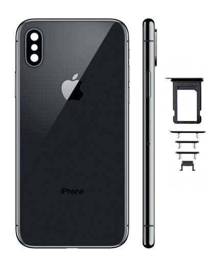 Carcaça Traseira Completa - iPhone X Cinzento Sideral