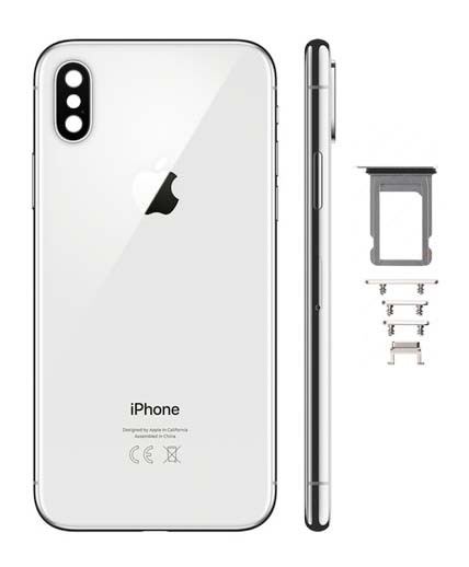 Carcaça Traseira Completa - iPhone X Prata